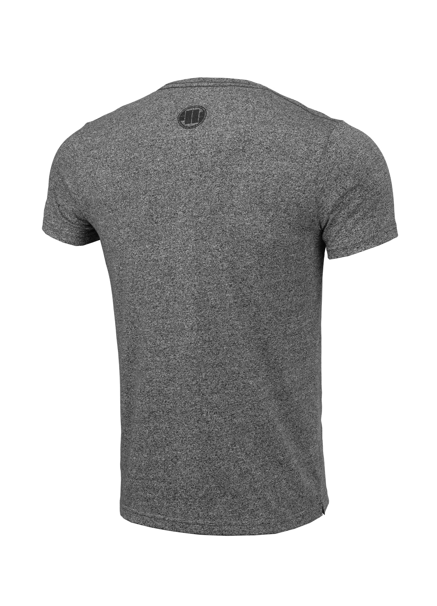 Pitbull T-SHIRT CUSTOM FIT MELANGE CIRCLE DOG GREY MEL