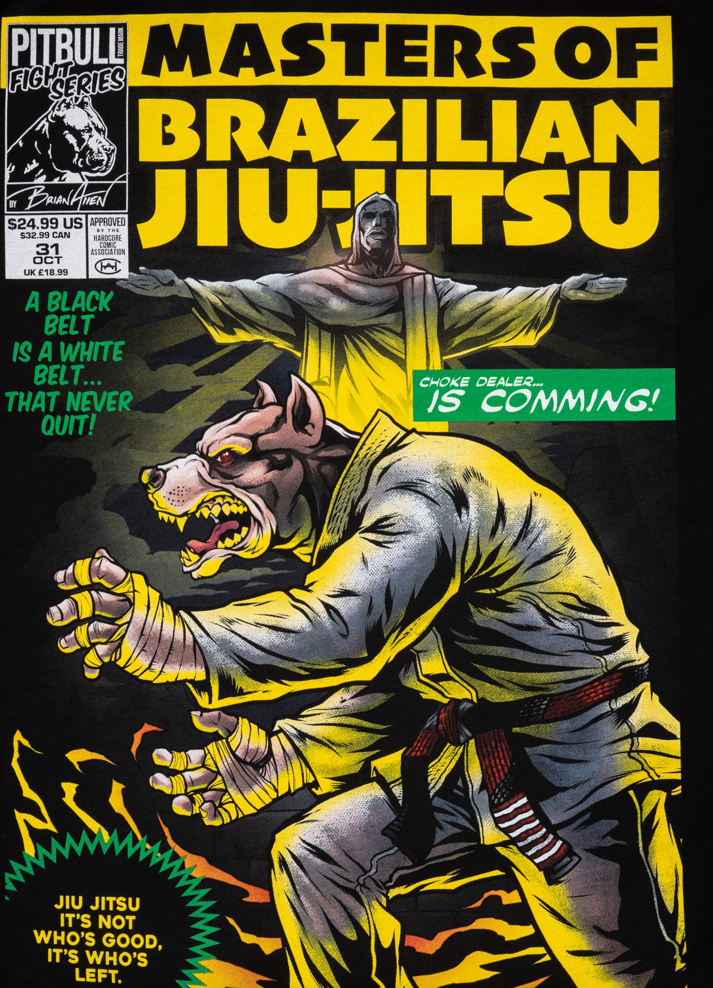 Pitbull T-SHIRT MASTER OF BJJ BLACK