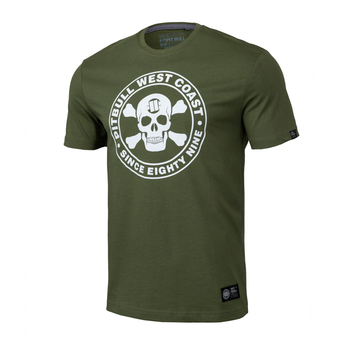 Pitbull T-SHIRT SKULL OLIVE