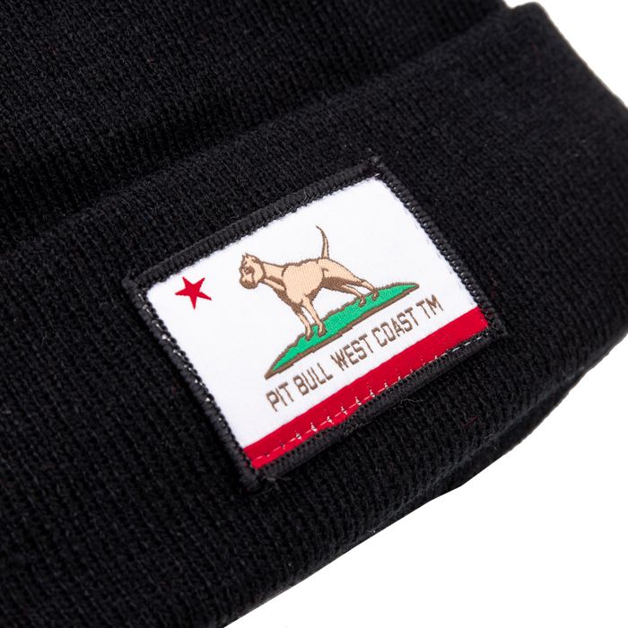 Pitbull BEANIE CALIFORNIA DOG BLACK
