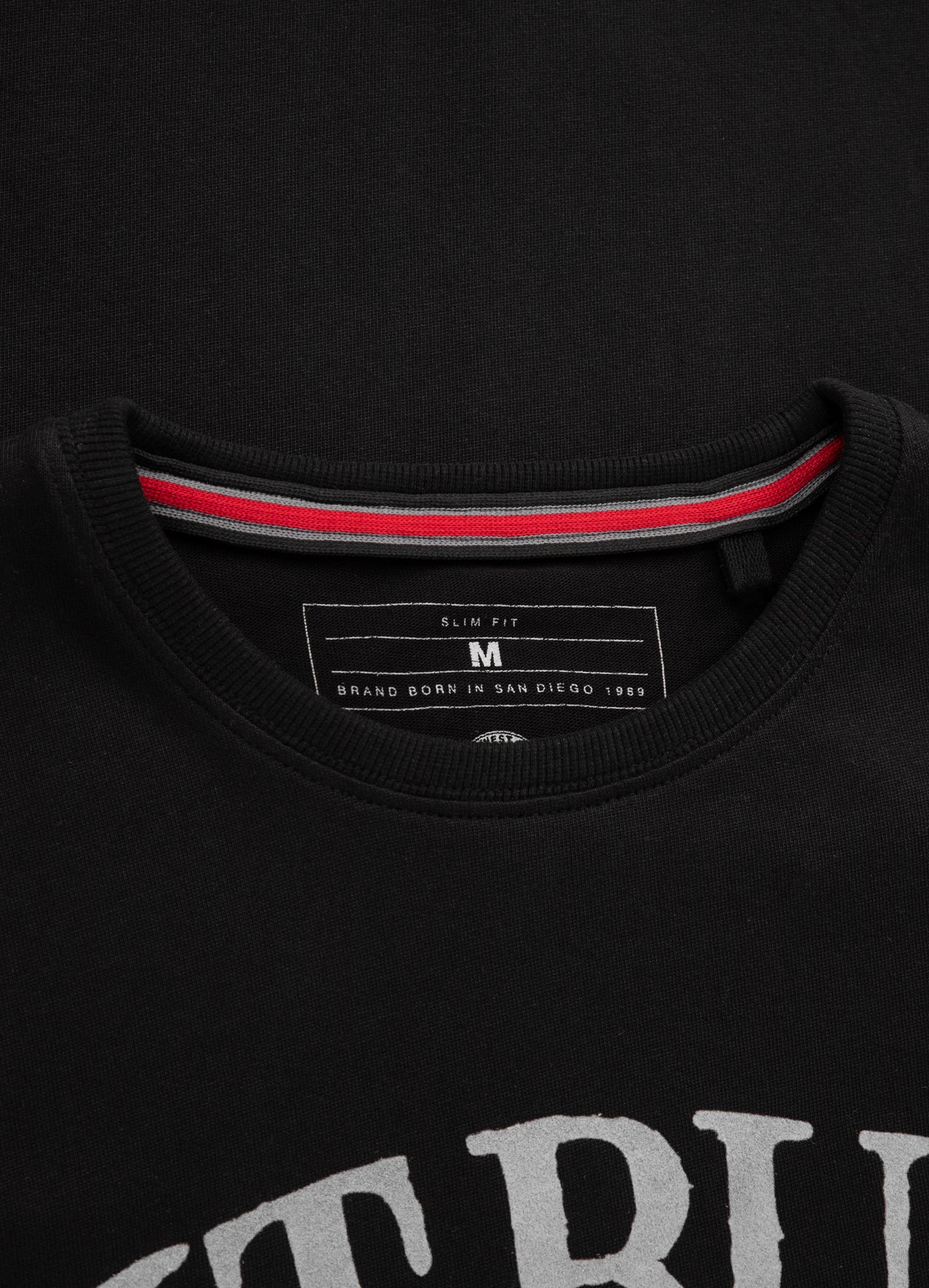 Pitbull T-SHIRT REGULAR FIT 210 OLD SCHOOL LOGO BLACK