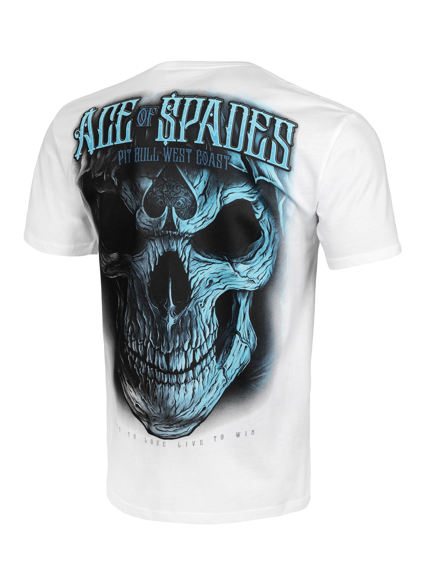T-SHIRT BLUE SKULL WHITE