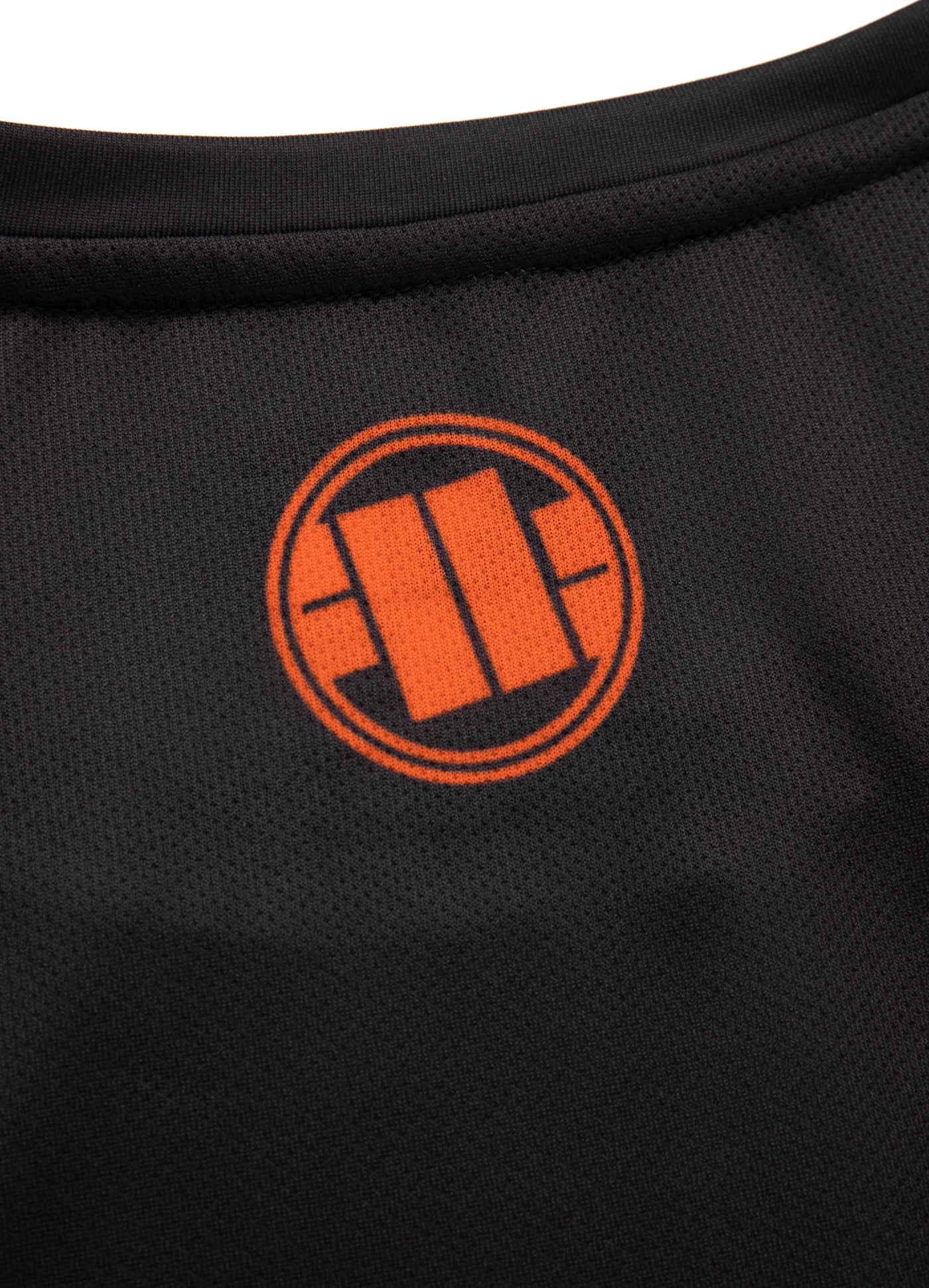 MENS PERFORMANCE T-SHIRT MESH ORANGE DOG BLACK
