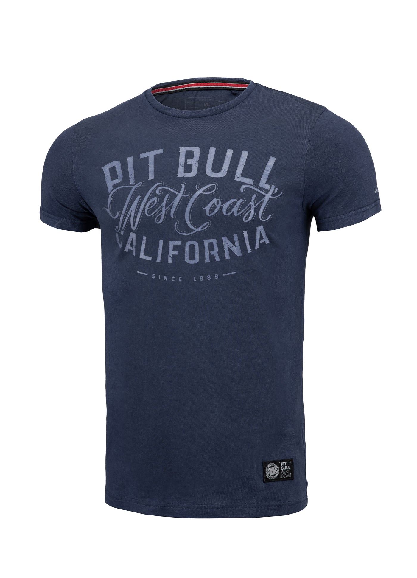 Pitbull T-SHIRT DENIM WASHED SHAMROCK NAVY DENIM