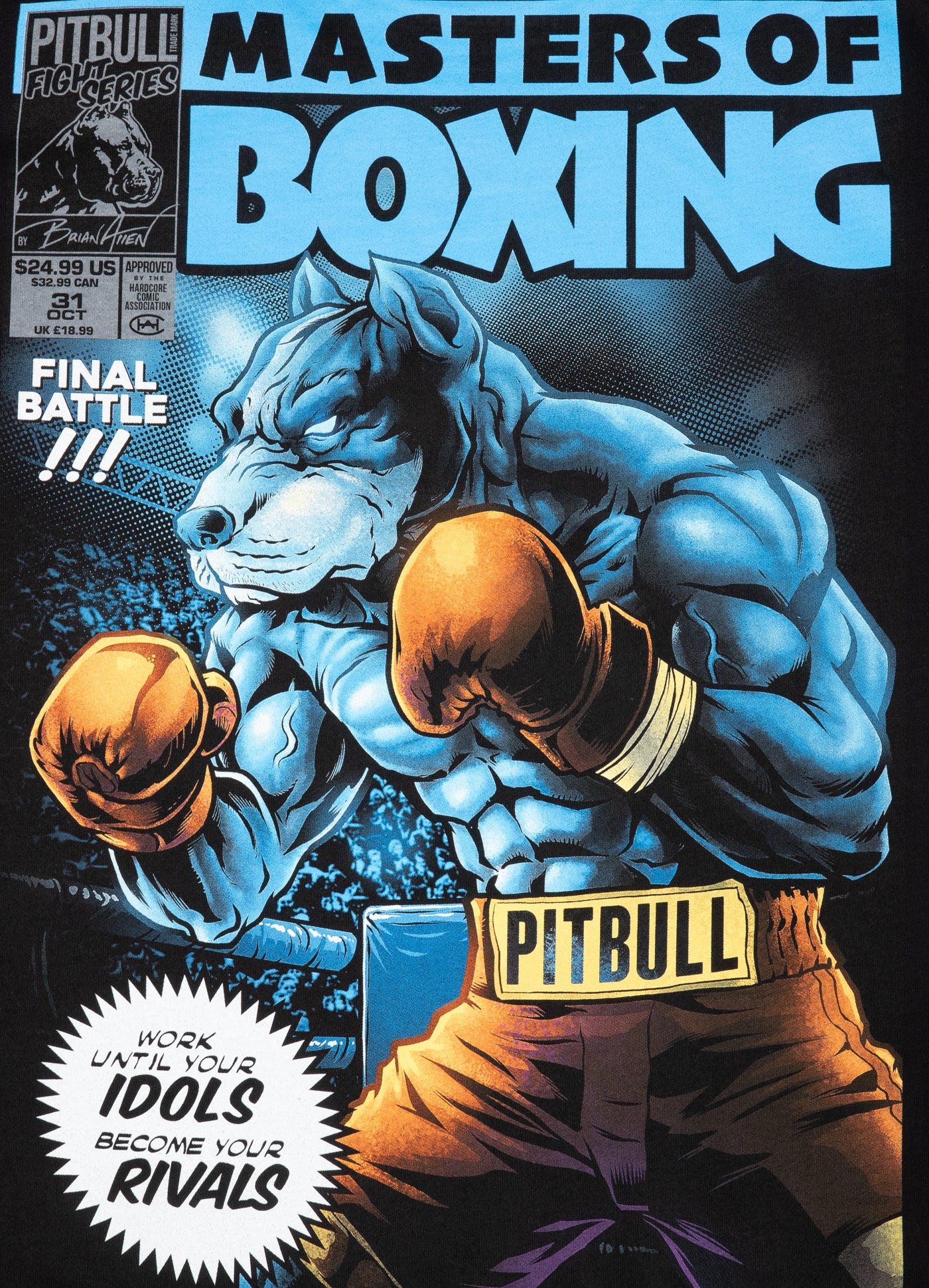 Pitbull T-SHIRT MASTER OF BOXING BLACK