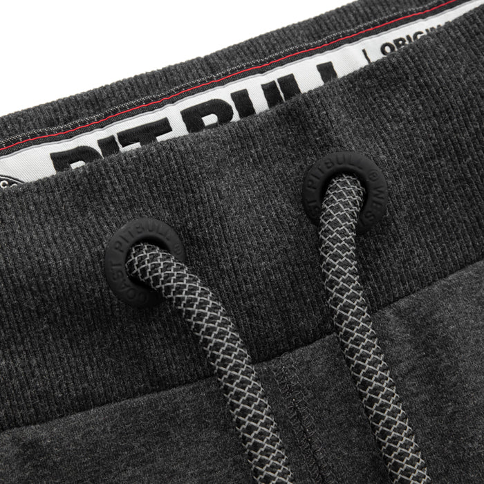 Pitbull MEN'S SHORTS FRENCH TERRY „SMALL LOGO” CHARC. MELANGE