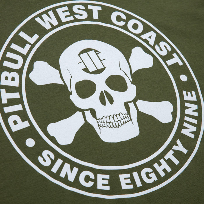 Pitbull T-SHIRT SKULL OLIVE