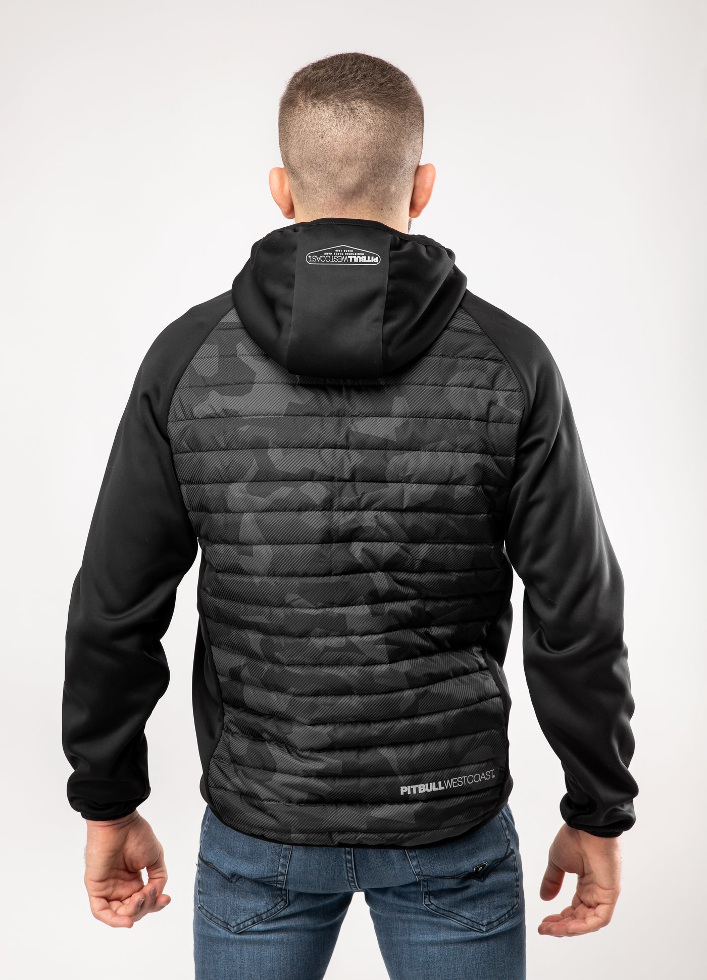 Pitbull Sport Hybrid Hooded Jacket DILLARD Black
