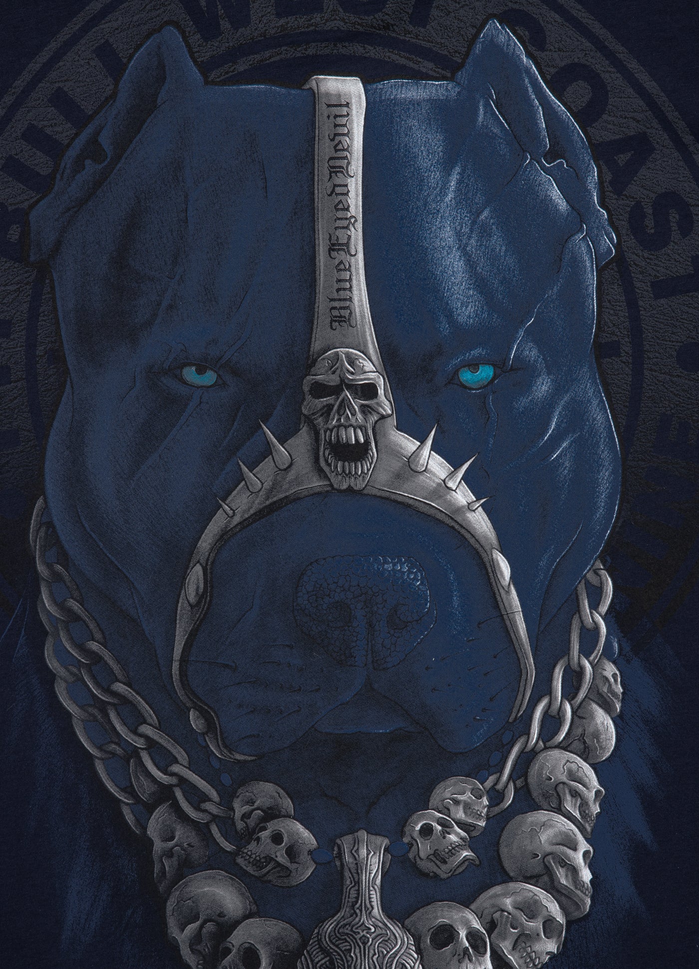 MAN T-S SKULL DOG 18 DARK NAVY