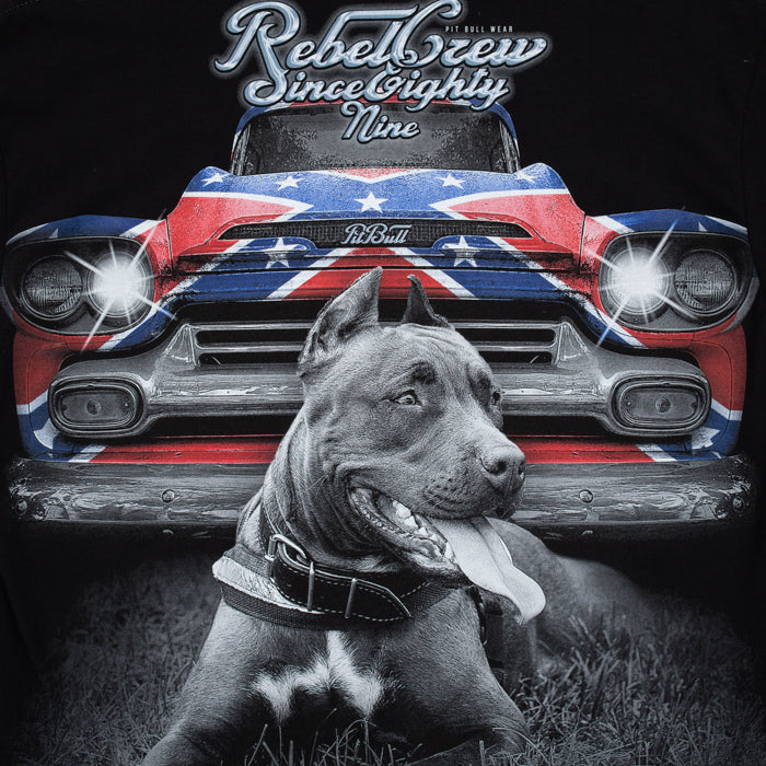Pitbull T-SHIRT REBEL CAR BLACK