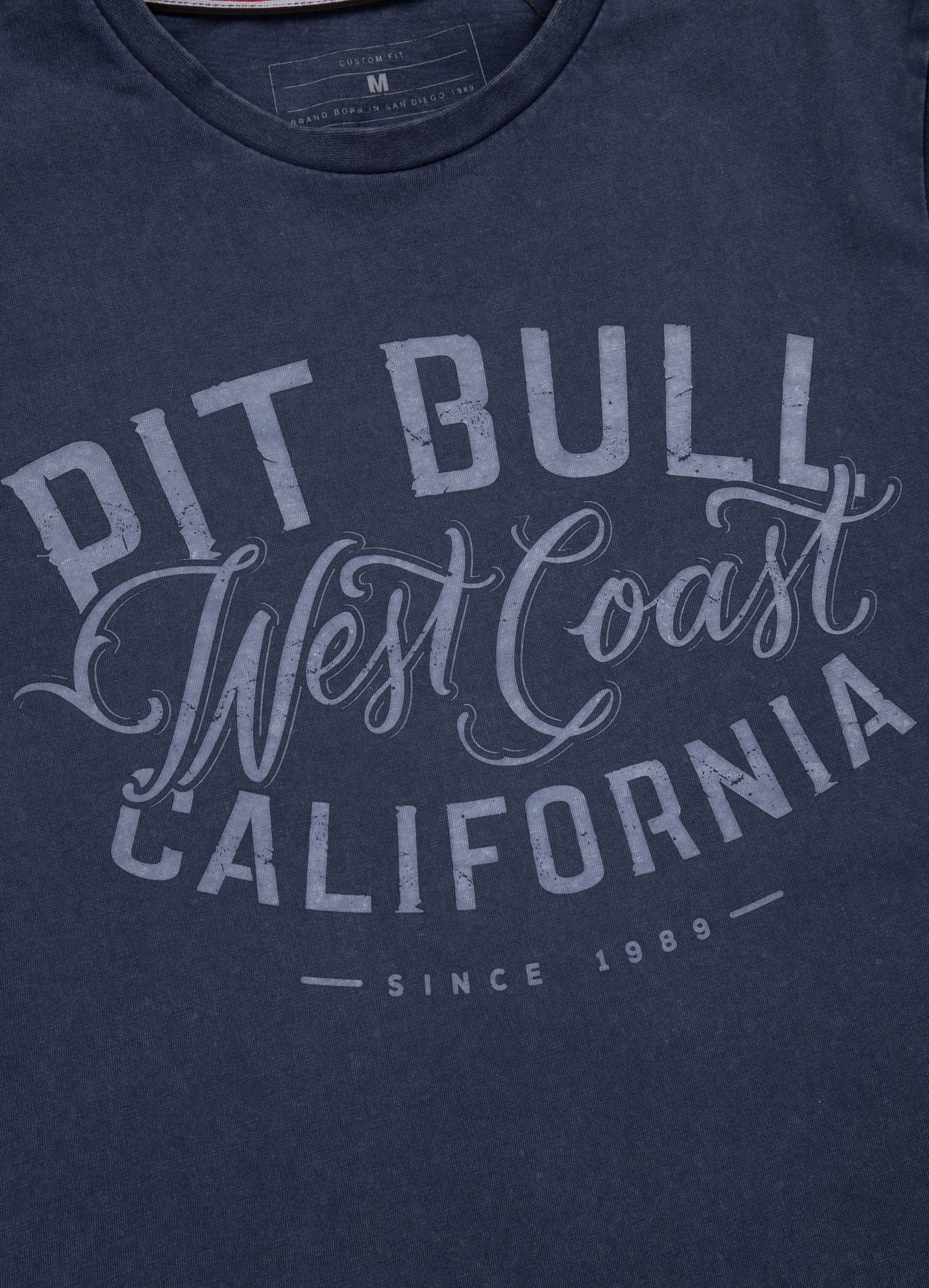 Pitbull T-SHIRT DENIM WASHED SHAMROCK NAVY DENIM