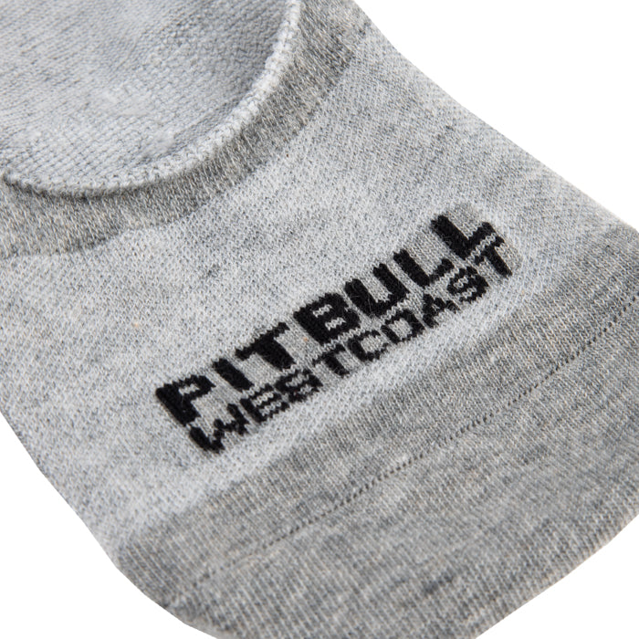 Pitbull Socks NoShow Thin 3 Pairs Grey M. 43/46