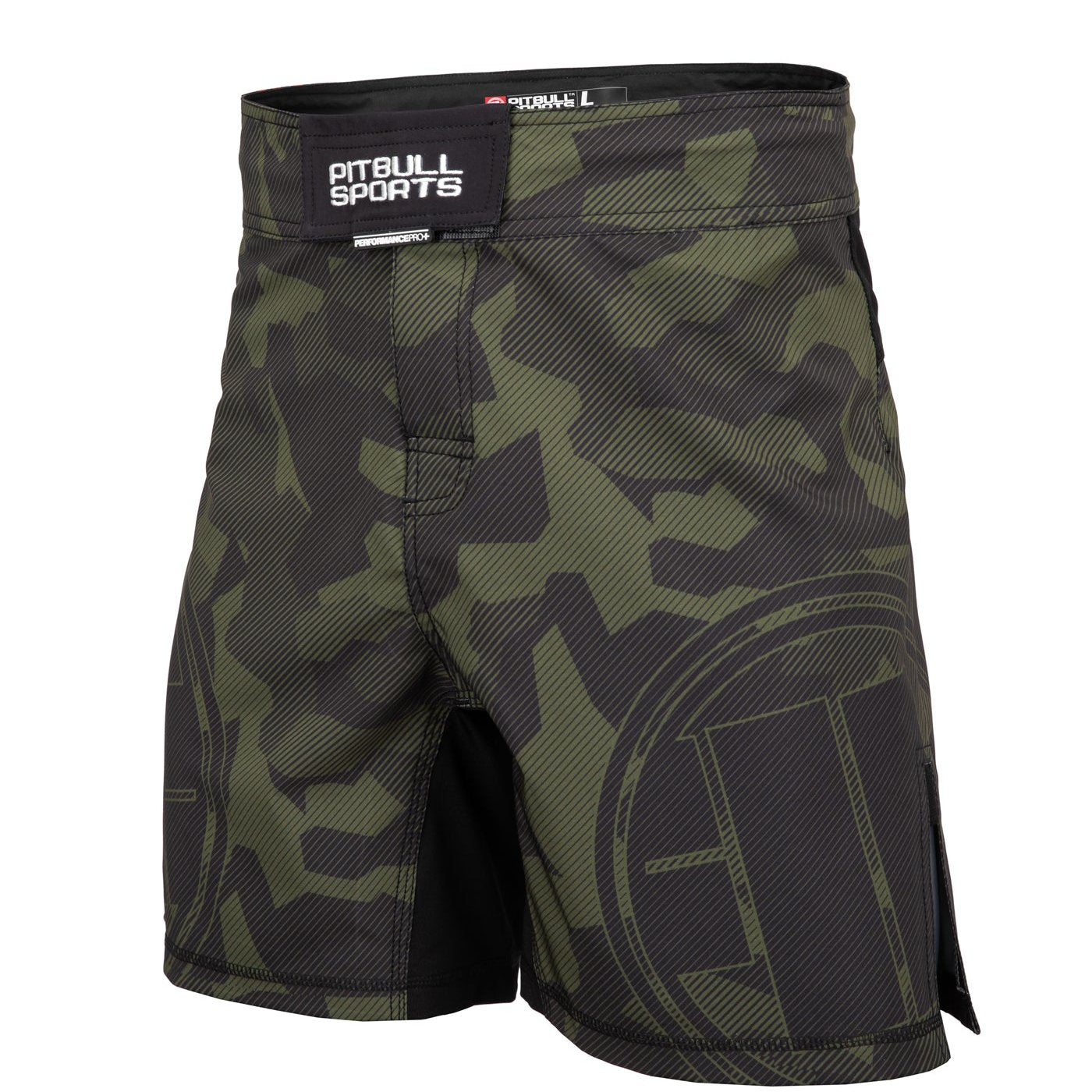 Pitbull MENS PERFORMANCE GRAPPLING SHORTS DILLARD 206 OLIVE