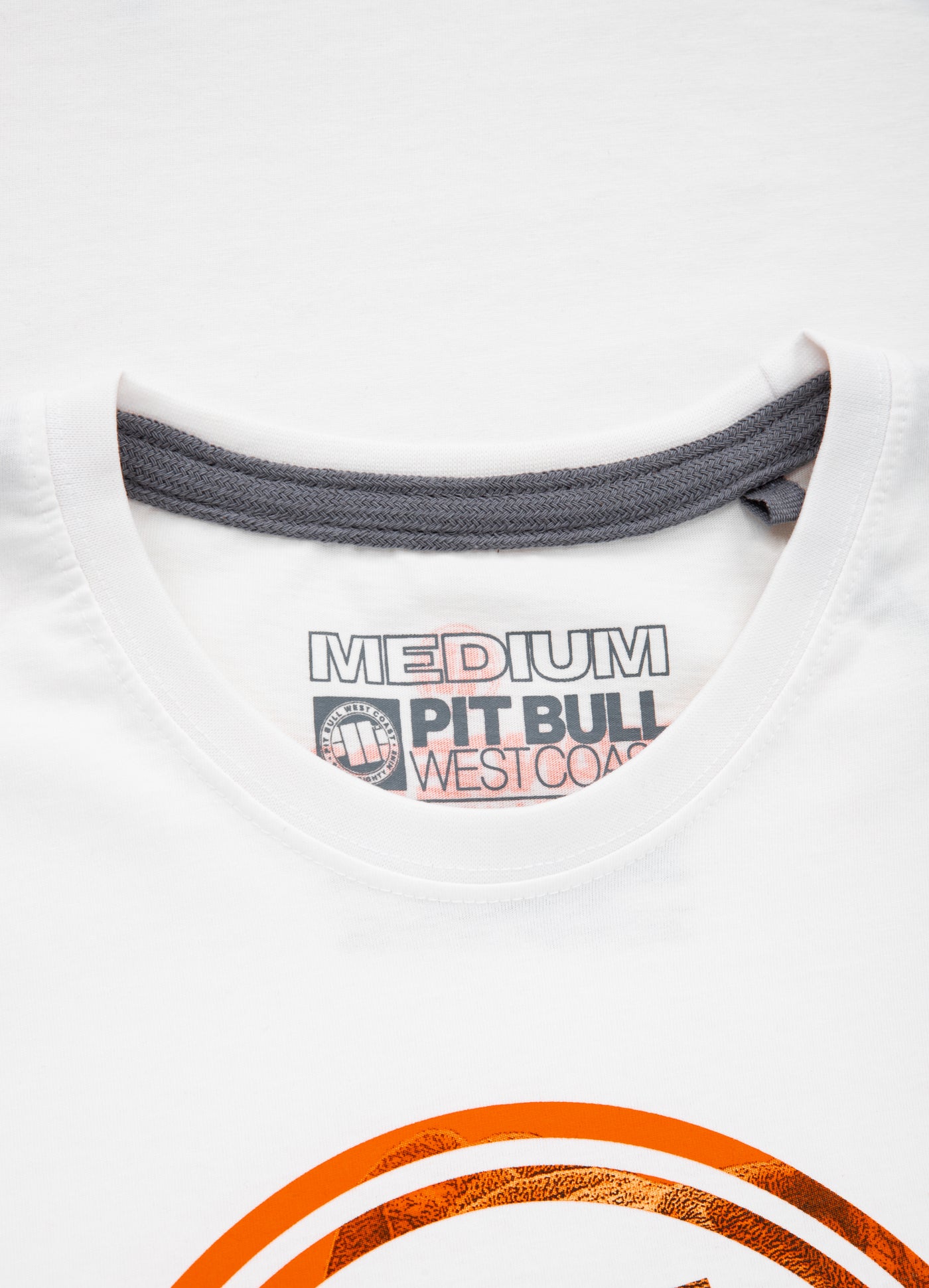 Pitbull T-SHIRT ORANGE DOG WHITE 2020