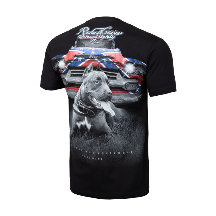 Pitbull T-SHIRT REBEL CAR BLACK