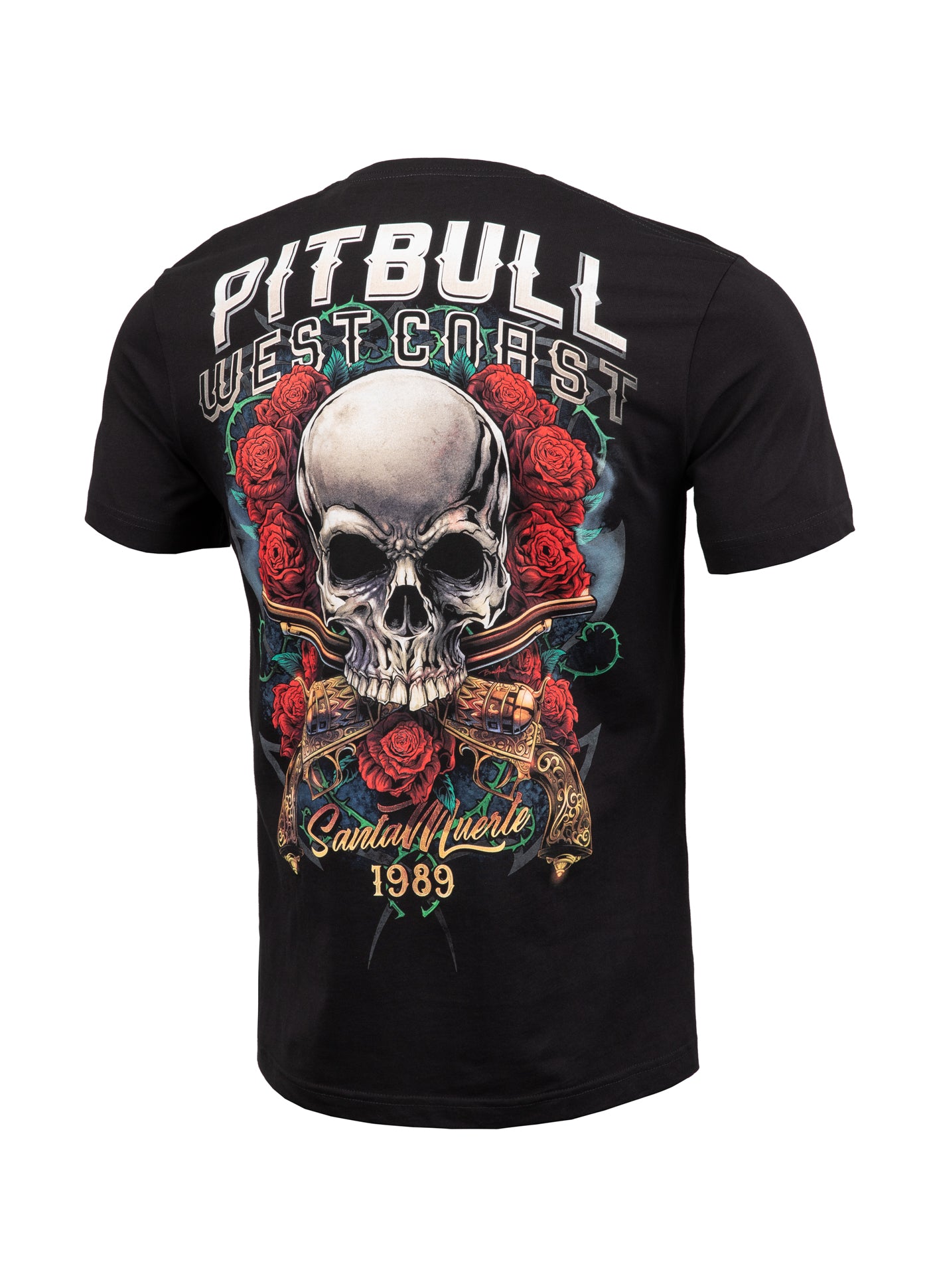 Pitbull T-SHIRT SANTA MUERTE BLACK