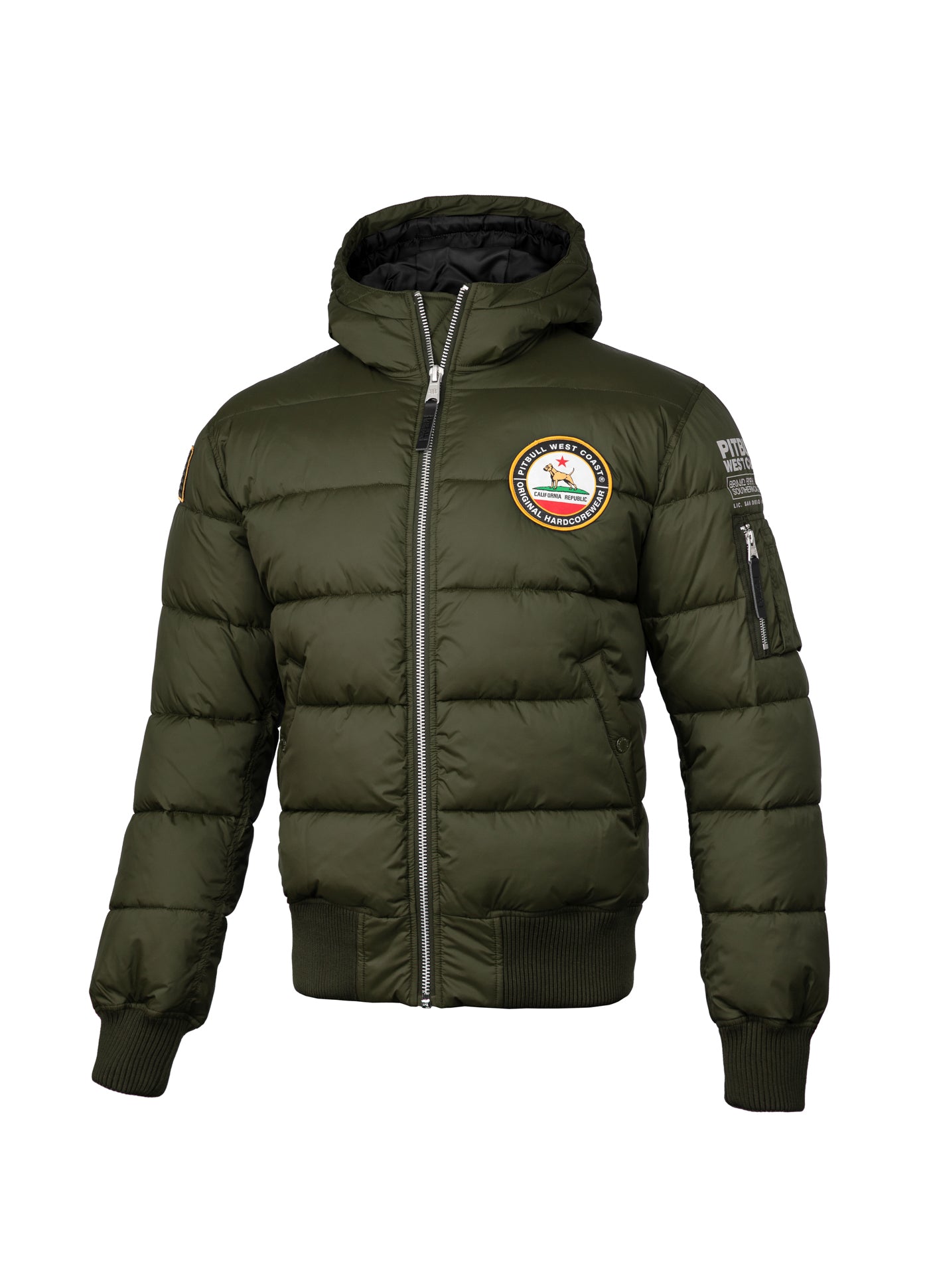 Pitbull PADDED HOODED JACKET TOPSIDE OLIVE